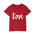 thumbnail image 1 of Posijego T-Shirt de la Saint-Valentin pour Garçons et Filles, T-Shirt Graphique avec Cœur, T-Shirts à Manches Courtes pour Enfants, Hauts en Coton, Vêtements, 1 of 6