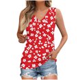 thumbnail image 2 of Débardeur Blouse Sans Manches à Col en V Décontracté Imprimé pour Femme, 2 of 5