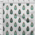 thumbnail image 2 of oneOone Silk Tabby White Fabric Floral & Paisley Block Craft Projects Decor Fabric Printed By The Yard 42 Inch Wide, 2 of 4