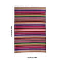thumbnail image 2 of Nappe de Pique-Nique Multicolore en Polyester à Franges 130 cm x 190 cm pour Décoration de Fête Extérieure Table Sofa Usage Plage, 2 of 7