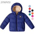 thumbnail image 1 of SYNPOS Manteau d'Hiver Épais à Capuche pour Petit Garçon Fille 4-5T, 1 of 12
