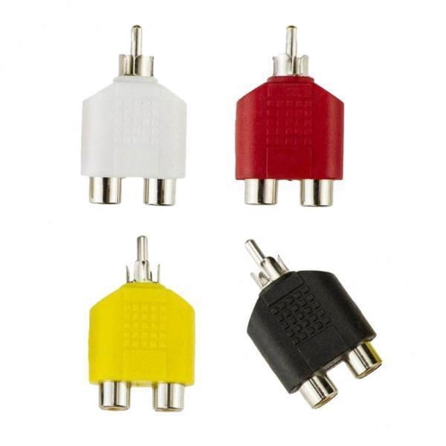 Milaget 3-6pack RCA Y Splitter AV Audio Video Plug Converter Male to Female Cable 3 Pcs
