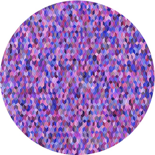Ahgly Company Tapis d'Intérieur Lavable en Machine Carré Transitionnel Violet, 3 Pieds Carré