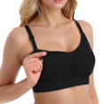 thumbnail image 2 of Women‘s Wireless Lace Up Front Open Lactation Bra  Comfortable Buckle Up Lactation Bra, 2 of 5