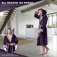 thumbnail image 4 of Mens Plush Robe with Slipper Set - BOSS - Men Bathrobe Collection - Lifetime Durable, Curated Hotel Spa Robe with Hood & Pockets - Anti-Slip Belt - Breathable Yet Warm - Won’t Pill, Tear or Darken, 4 of 5