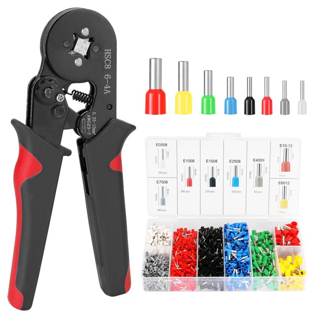 Graflsoa Serpillière à Bague en Acier Haute Résistance avec Assortiment de 1200 Pcs, Outil de Fronçage Manuel en Rouge/noir, Inclut une Boîte de Rangement pour une Portabilité Facile