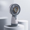 thumbnail image 2 of TopLLC Mini Handheld Fan, Matching Color Design Portable Personal Table Fan, USB Rechargeable Battery Operated Handheld/Desktop Electric Fan Low Noise Strong Airflow Cooling Fan for Office Travel, 2 of 9