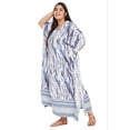 thumbnail image 4 of Women Plus Size Long Kaftans Rayon Maxi Kimono Ladies Printed Caftans Cover Up, 4 of 7