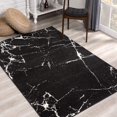 thumbnail image 1 of homeroots home decor 390352 8’ x 11’ Black and White Abstract Breakage Area Rug, 1 of 1