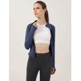 thumbnail image 4 of ORUYROP Veste de Course Légère Extensible pour Femmes avec Fermeture Éclair Complète et Trous pour les Pouces, 4 of 7