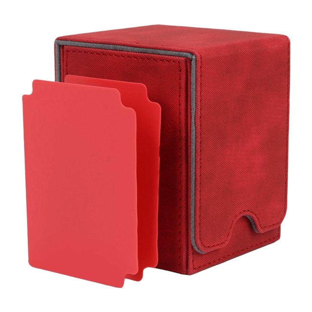 justharion Étui en Cuir pour Cartes 100+ Cartes sous Pochette pour Cartes de Visite Rouge