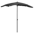 thumbnail image 1 of vidaXL Garden Parasol with Pole 200x130 cm Anthracite, 1 of 4