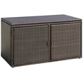 thumbnail image 1 of Costway Bac de Rangement en Rotin pour Jardin et Terrasse de 73 Gallons avec Étagère Brun, 1 of 9