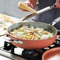thumbnail image 3 of All in One Plus Pan, 5 Quart Aluminum Ceramic Non Stick - Persimmon, 3 of 12