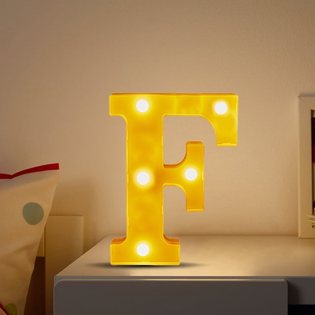 TopLLC Christmas Decor LED Letter Lights Sign Light Up For Home Party Wedding Decoration Light Up Letters Alphabet Letter Sign Battery Powered For Christmas Birthday Party Decoration warning light
