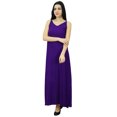 thumbnail image 3 of Bimba Robe Maxi Unie à Bretelles Spaghetti pour Femme pour l'Été, Tenue de Plage, Robe d'Été, 3 of 8