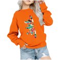 thumbnail image 1 of Dadaria Hauts pour Enfants Chemise Orange T-Shirt à Manches Longues T-Shirt Col Ras du Cou Tee Matières Chandail d'Été Blouses 9 Ans, 1 of 4