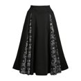 thumbnail image 2 of FcBaudy Robe de Cour, Robes pour Femmes, Robes d'Été pour Femmes Femmes Grande Taille Dentelle Patchwork Taille Haute Jupe Midi Gothique Jupe Plissée Robe de Cour, 2 of 6