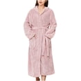 thumbnail image 2 of LSLJS Long Bath Robe for Womens Plush Soft Fleece Bathrobes Nightgown Ladies Pajamas Sleepwear Housecoat, 2 of 8