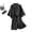 Black, variant on Gift TIMIFIS Women's Silk Robes Lace Robes Bride Bridesmaid Party Satin Bathrobe V Neck Sleepwear Loungewear Dressing Gowns with 3/4 Sleeve pring/Summer