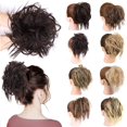 thumbnail image 1 of Chignon Désordonné Pièce de Cheveux Extension de Cheveux avec Bande Élastique Chignon Ondulé Extensions de Cheveux Synthétiques Chouchous Chignons Postiche pour Femmes, 1 of 7