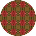 thumbnail image 1 of Ahgly Tapis Rond Lavable en Machine Intérieur Transitionnel Rouge Cramoisi, 5 Pieds Rond, 1 of 7