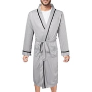 Mens Spring And Summer Cotton Bathrobe Bathrobe Bathrobe Bathrobe Spring And Autumn Bathrobe Mens Pajamas Home Wear Men'S Pajama Sets Loungewear