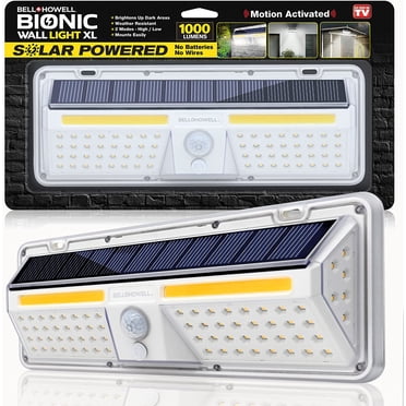 Bell+Howell Bionic Solar Security Light XL, Solar Outdoor Lights Waterproof, Motio