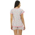 thumbnail image 4 of Bimba Ensemble de Nuit Mignon pour Femmes en Coton, Haut Boutonné avec Short, 4 of 7