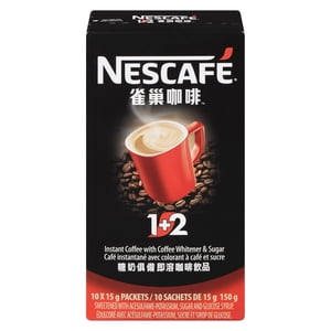 Nestle Nescafé 1+2 Instant Coffee with Coffee Whitener And Sugar