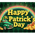 thumbnail image 4 of St Patricks Day Backdrop Banner Photography Props Party Decorations Green Background Wall Decor Shamrock Rainbow Holiday Celebration Event Display, 4 of 4