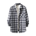 thumbnail image 1 of TIMIFIS Men's Plaid Shirts Button Down Regular Fit Long Sleeve Plaid Casual Shirts-NavyFall, 1 of 1