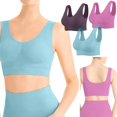 thumbnail image 2 of Bras for Women Push-Up Seamless Bra Solid Print Multicolour L 3-Pack, 2 of 8