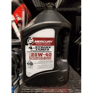 Mercury Marine 25W-40 Synthetic Blend Marine Engine Oil - 1 US Gallon/3.76L, 8M0078642
