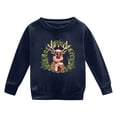 thumbnail image 4 of PMVFHDE Liquidation Chandails en Molleton de Noël Enfants Automne et Hiver Manches Longues Imprimé de Noël Col Rond Chandail à Capuchon pour Garçons et Filles Plus Chaud Chandail à Capuchon Manteau Vêtements Filles, Marine, 6-7 Ans, 4 of 4
