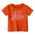 thumbnail image 4 of LUOGENLI T-Shirt pour Filles Mode Décontractée pour Enfants Imprimé Col Rond Manches Courtes T-Shirt Maxi Ensemble Vacances Orange 6-7 Ans, 4 of 4