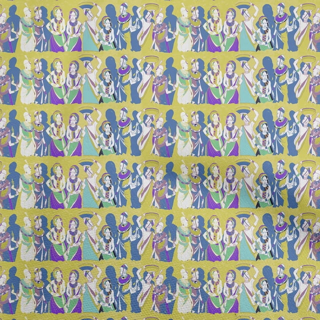 oneOone Georgette Viscose Lime Green Fabric African Sewing Craft Projects Fabric Prints by Yard 42 Inch Wide