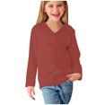 thumbnail image 4 of Timegard Toddler Baby Clothes Unisex V Neck Long Sleeve Solid Color Comfy Children Boy Girls Spring, 4 of 5