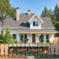 thumbnail image 5 of Forest Design Happy Camper Tent Banner Campfire Nature Scene for Outdoor Adventure Camping Event, 5 of 5