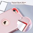 thumbnail image 2 of Case For Ipod Touch 7 Touch 6 Touch 5 With 2 Screen Protector, [Three Layer Series] Heavy Duty Protection Shockproof High Impact Protective Case For Apple Ipod Touch 5/6/7Th Gen, Rose Gold, 2 of 5