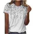 thumbnail image 2 of Soki T-shirt Graphique Imprimé à Manches Courtes à Col Rond pour Femmes, 2 of 4