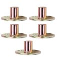 thumbnail image 4 of 5 Pcs T Bride d'Écrou 3 Trous Fixation de Meubles en Fer Galvanisé Tee Base Ronde Numm6, 4 of 13