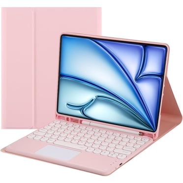 Touch Keyboard Case for iPad Air 6th Generation 11 Inch Case 2024/ iPad Air 5th/4th Gen Case 2022/2020 with Pencil Holder - Magnetically Detachable Touch Bluetooth Keyboard