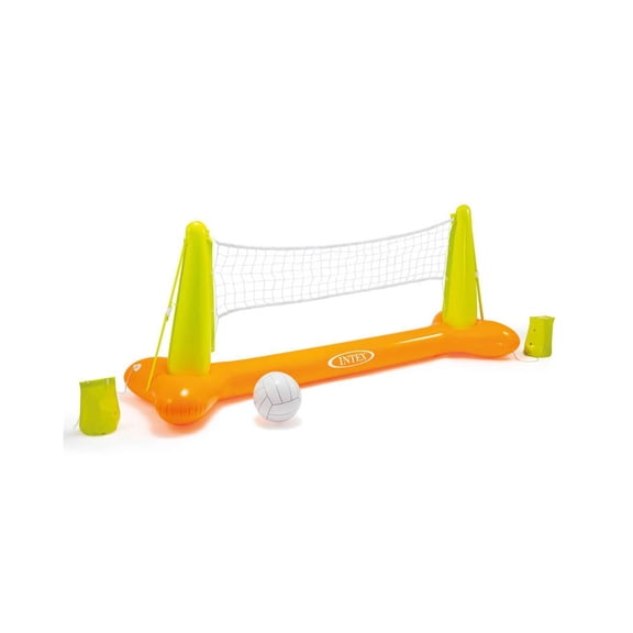 Jeu de Volleyball de Piscine Intex, À partir de 6 ans, Set Gonflable de Volleyball et Panier de Piscine