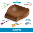 thumbnail image 5 of Spoon Rest, Double Spoon Rest For Stove Top , Heat-Resistant Handmade Wooden Spoon Rest for Kitchen, Wooden Spoon Holder for Kitchen Counter, With Non Slip Silicone Feet, 5 of 5
