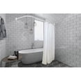 thumbnail image 1 of Utopia Alley LR1WW  68x28 in. Rustproof L-Shaped Corner Shower Curtain Rod - White, 1 of 1
