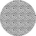 thumbnail image 1 of Ahgly Company Tapis de Zone Rond Gris Transitionnel pour Intérieur Lavable à la Machine, 3 Pieds Rond, 1 of 7