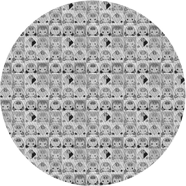 Ahgly Company Tapis de Zone Rond Gris Transitionnel pour Intérieur Lavable à la Machine, 3 Pieds Rond