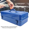 thumbnail image 4 of Portable Storage Box, Blue Toolbox Metal Structure High Load Bearing Portable Tool Storage Organizer for Workshop Garage Car Job Site, 4 of 7