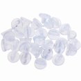 thumbnail image 1 of Shapenty 30PCS Butterfly Clutch PVC Rubber Pin Backs Keepers Replacement Uniform Badge Comfort Fit Tie Tack Lapel Pin Backing Holder Clasp (Clear), 1 of 5